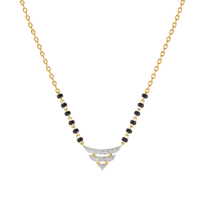 Softline Curve 9KT Gold Lab Grown Diamond Mangalsutra