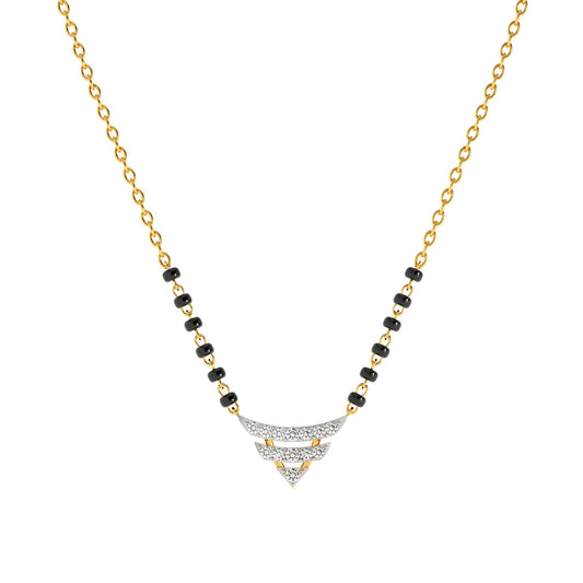 Softline Curve 9KT Gold Lab Grown Diamond Mangalsutra
