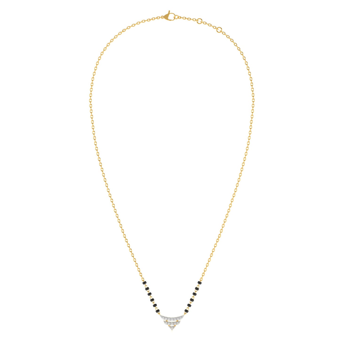 Softline Curve 9KT Gold Lab Grown Diamond Mangalsutra