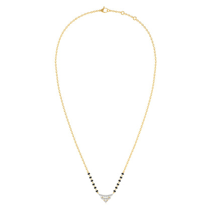Softline Curve 9KT Gold Lab Grown Diamond Mangalsutra