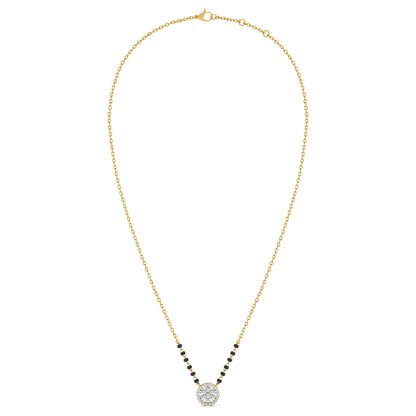 Sunflare Halo 9KT Gold Lab Grown Diamond Mangalsutra