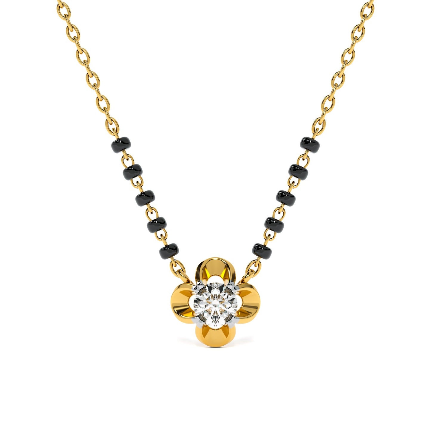 Bloomcore Petal 9KT Gold Lab Grown Diamond Mangalsutra