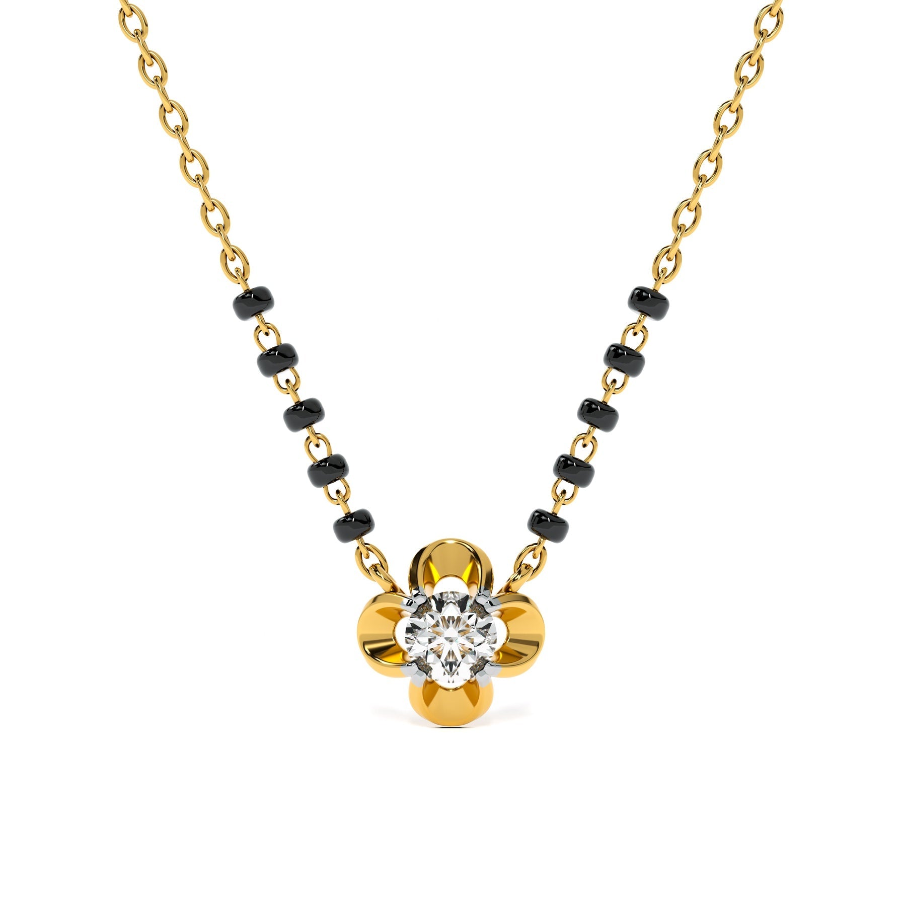 Bloomcore Petal 9KT Gold Lab Grown Diamond Mangalsutra