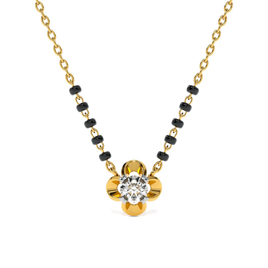 Bloomcore Petal 9KT Gold Lab Grown Diamond Mangalsutra