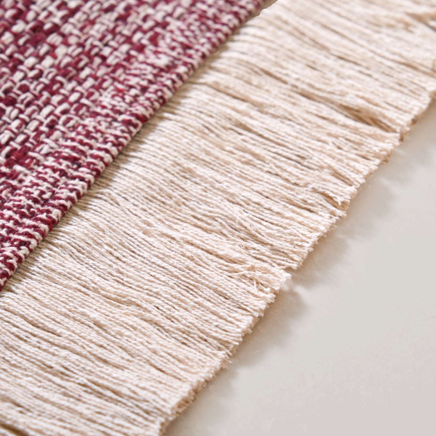 Crossweave Cotton Anti Slip Floor Mat Magenta 96x53cm