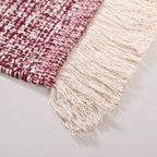 Crossweave Cotton Anti Slip Floor Mat Magenta 96x53cm