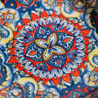 Mandala Melange Serving Platter With Handle Red