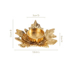 Maple Glow Aluminium Tealight Holder Set Of 2 In Festive Gift Box