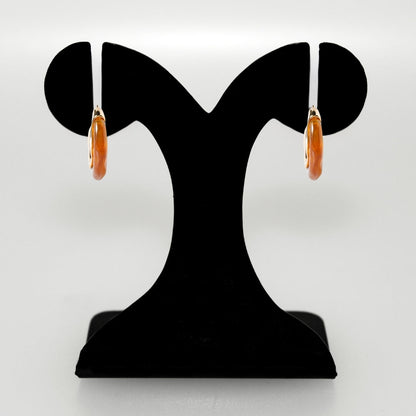 Marble Dreams Hoop Earrings Midnight Copper