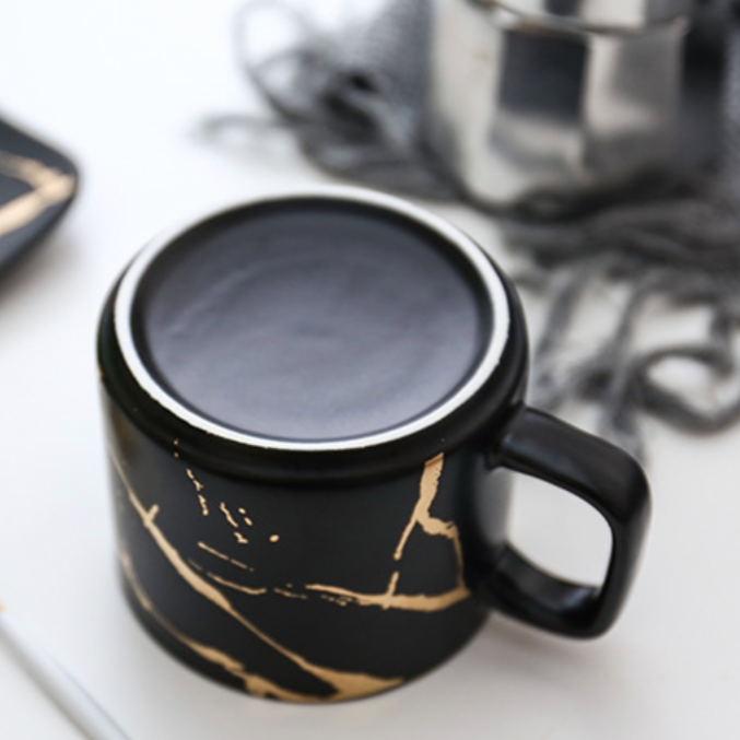 Marble Tea Cup and Saucer
