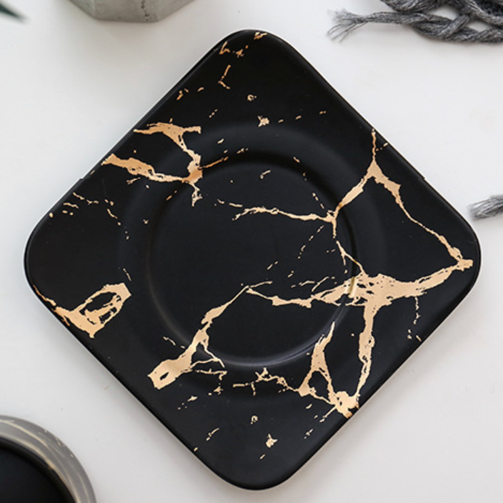 Marble Tea Cup and Saucer