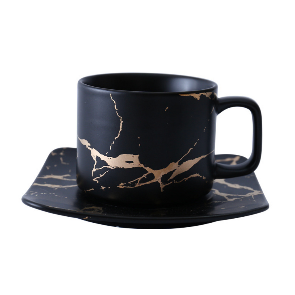 Marble Tea Cup and Saucer