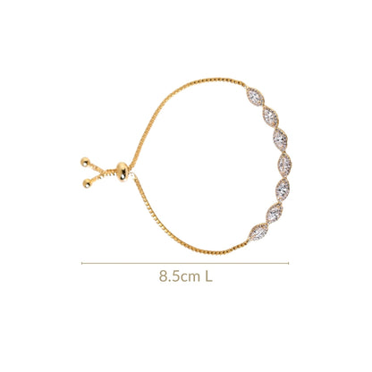 Marquise Cut Charm Gold Bracelet