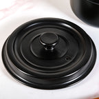 Matte Black Ceramic Cocotte Cooking Pot 4200ml