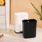 Dustro Metal Pedal Dustbin White 5000ml
