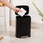 Dustro Metal Pedal Dustbin Black 5000ml