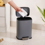 Dustro Metal Pedal Dustbin Grey 5000ml