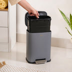 Dustro Metal Pedal Dustbin Grey 5000ml