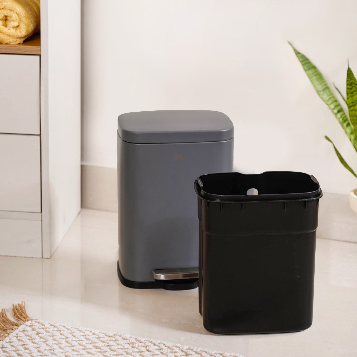 Dustro Metal Pedal Dustbin Grey 5000ml