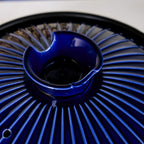 Lumea Ribbed Ceramic Cooking Pot Blue 3500ml