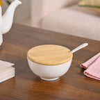 Milk Pot And Sugar Bowl With Stand And Spoon