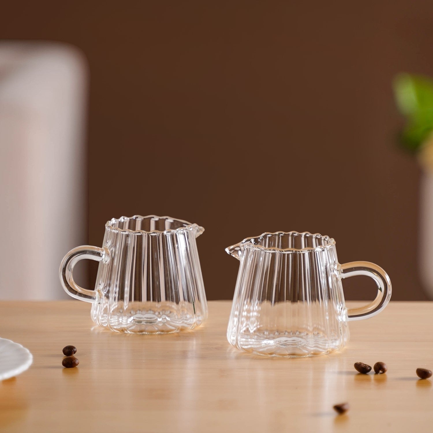Milk Pot Glass Creamer Jug Set Of 2 120ml