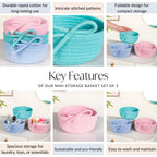 Mini Storage Basket Set Of 3 10cm