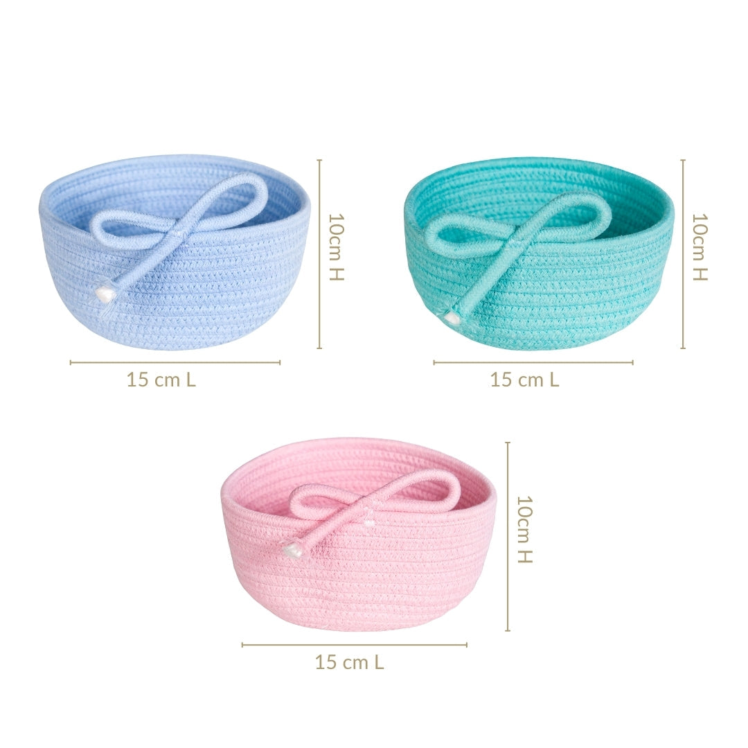 Mini Storage Basket Set Of 3 10cm