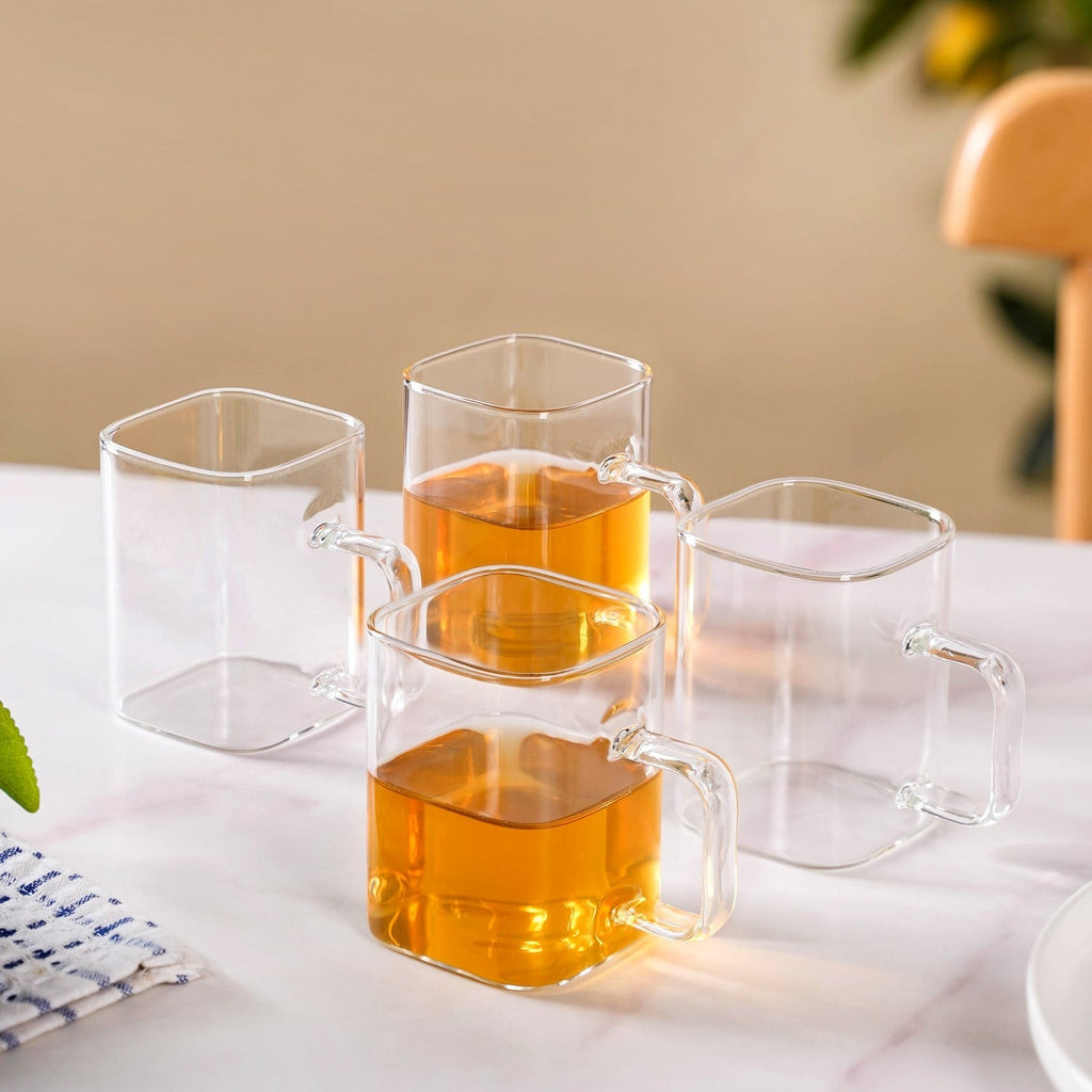 Minimalist Glass Cups Set Of 4 250ml