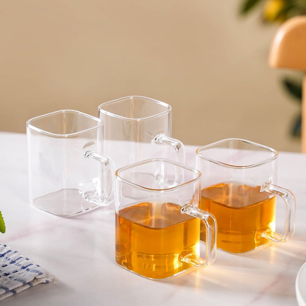 Minimalist Glass Cups Set Of 4 250ml