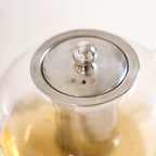 Minimalist Glass Kettle With Strainer Flame Safe 1000ml