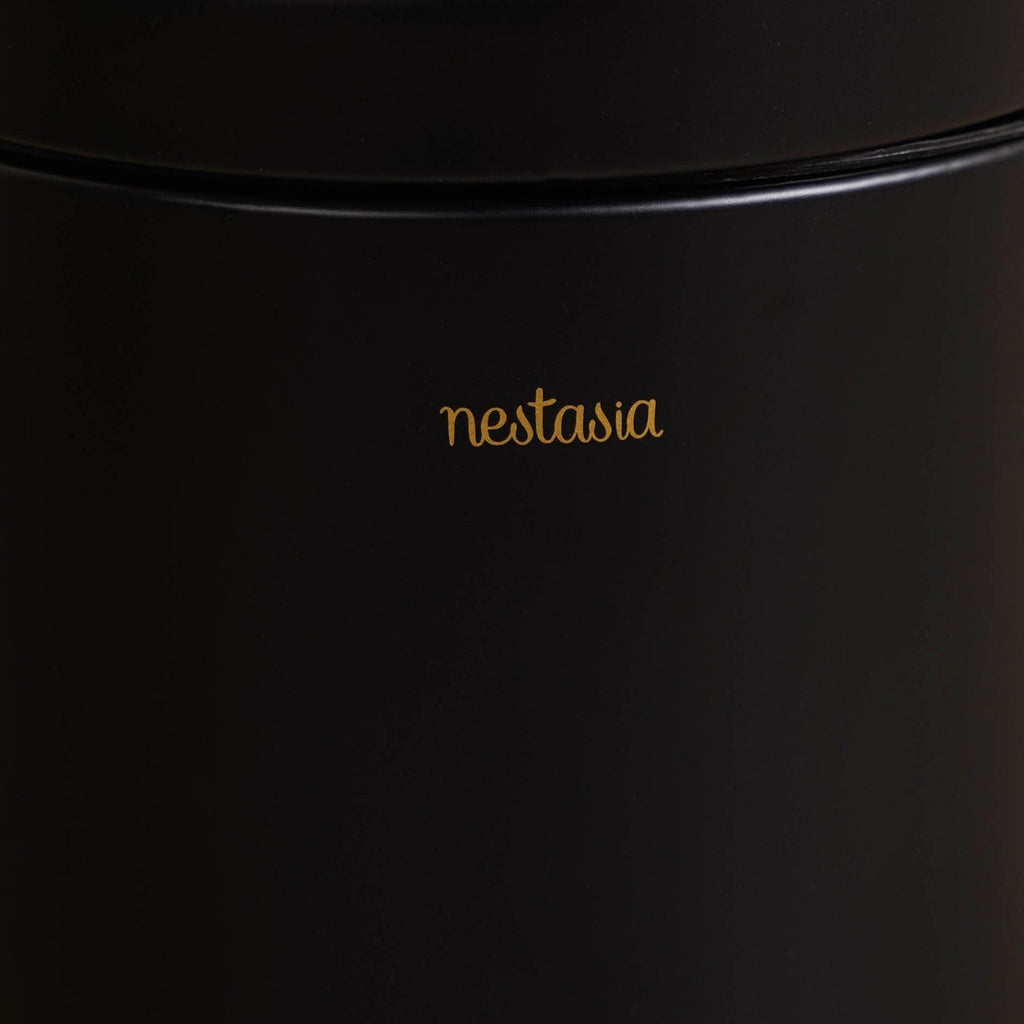 Clean Curve Metal Dustbin With Removable Bucket Black 7000ml