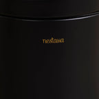 Clean Curve Metal Dustbin With Removable Bucket Black 7000ml