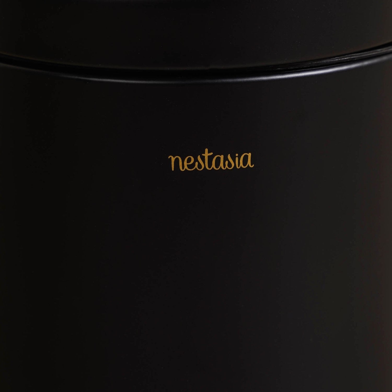 Clean Curve Metal Dustbin With Removable Bucket Black 7000ml