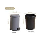 Clean Curve Metal Dustbin With Removable Bucket Grey 7000ml