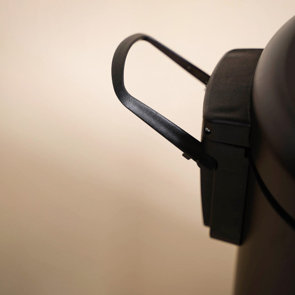 Clean Curve Metal Dustbin With Removable Bucket Black 7000ml