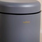 Clean Curve Metal Dustbin With Removable Bucket Grey 7000ml