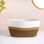 Minimalist Roped Cotton Storage Basket 20cm