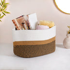Minimalist Roped Cotton Storage Basket 20cm