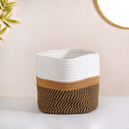 Minimalist Roped Cotton Storage Basket 20cm