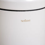 Clean Curve White Metal Dustbin With Removable Bucket 7000ml