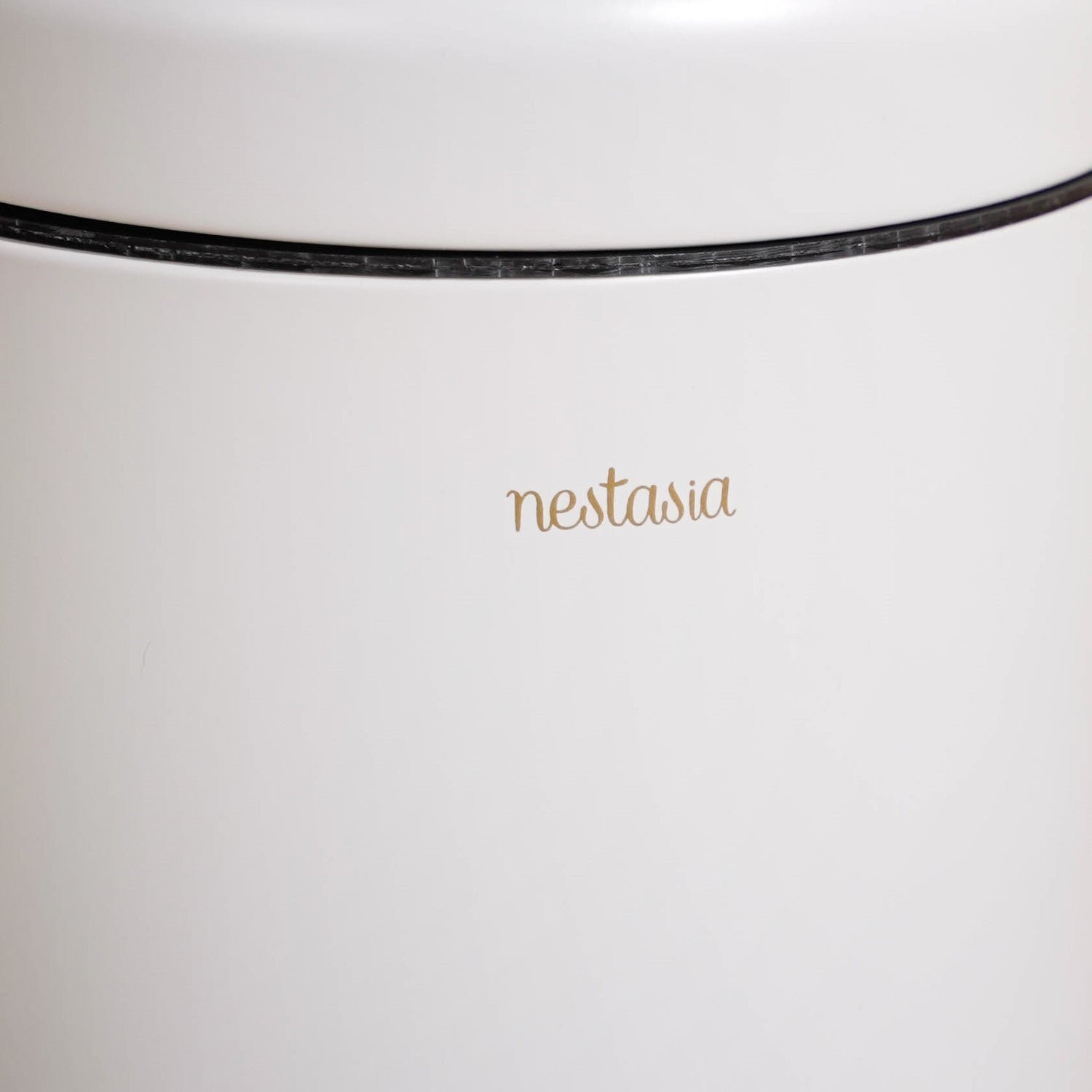 Clean Curve White Metal Dustbin With Removable Bucket 7000ml