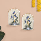 Mirrorwork Lippan Wall Tealight Holder Set Of 2 Royal Blue