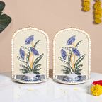 Mirrorwork Lippan Wall Tealight Holder Set Of 2 Royal Blue