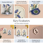 Mirrorwork Lippan Wall Tealight Holder Set Of 2 Royal Blue