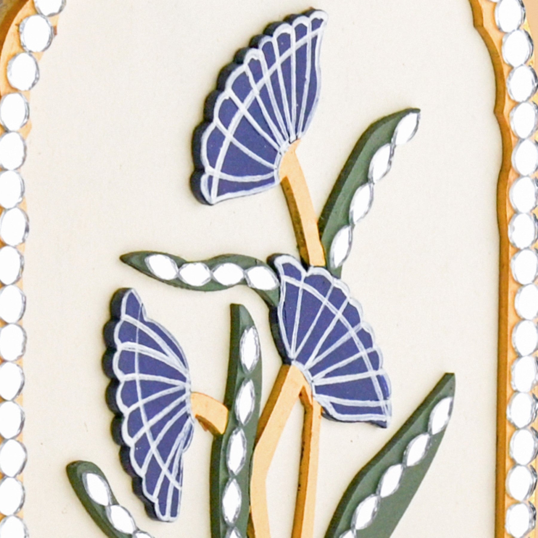 Mirrorwork Lippan Wall Tealight Holder Set Of 2 Royal Blue