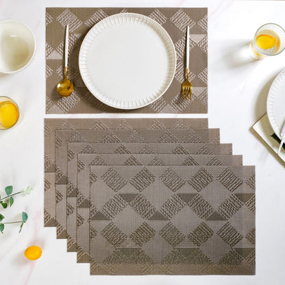 Modern Mosaic Shiny Placemat Set Of 6