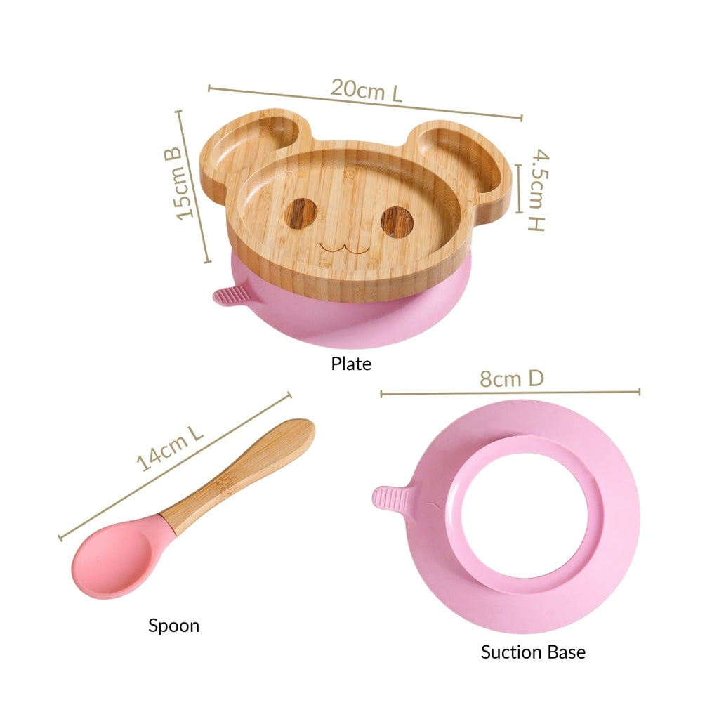 Mouse Toddler Plate With Suction Base And Matching Spoon