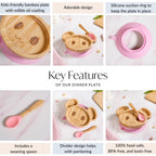 Mouse Toddler Plate With Suction Base And Matching Spoon