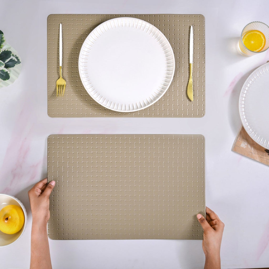 Brown Weave Placemat Set Of 6